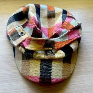 D&Y Multi colored plaid  hat